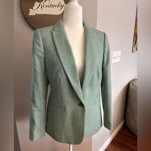 J. Crew Light Green Tweed Women's Blazer